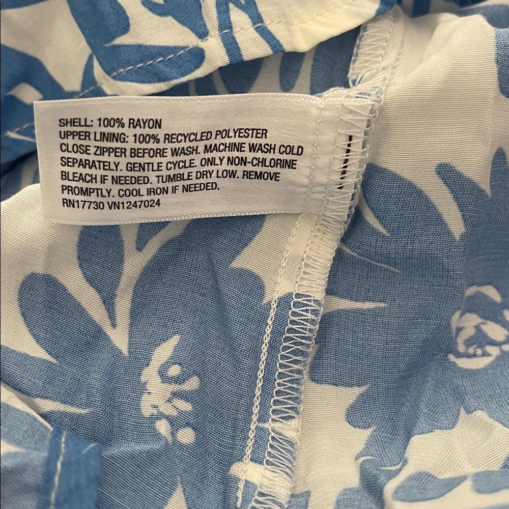 Women's Short Sleeve Maxi Sundress - A New Day™ Blue Floral 2 - Picture 3 of 3